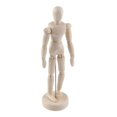 thumbnail image 5 of Wooden Manikin Unfinished Jointed Mannequin Poseable with Base Perfect for Home Decoration 8 Inch, 5 of 5