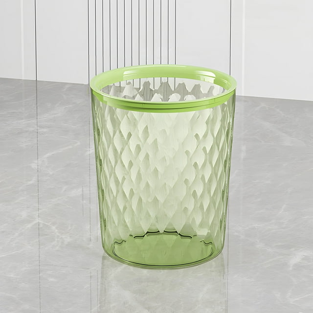 Chmadoxn Garbage Can, Trash Can Wastebasket Living Room Household Transparent Basket Bathroom Kitchen Large Capacity Bedroom Wastebasket rubbish bin
