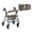 Aztec Tribal Deer Wolf, variant on COEQINE Rollator Walker Seat and Backrest Covers with Folding Medical Basket 3 Pieces Set, Secure Fit Mobility Accessory for Elderly in Assisted Living, Cute Cat Paw Pink