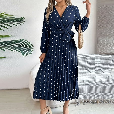 Ftwytp Women s Fashion Fallow Solid Color Sleeveless Frenum V-Neck Dresses Medieval Renaissance Dress Junarose Dress Bustier Lingerie Corset Top Steampunk Skirt Navy