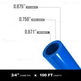 thumbnail image 3 of 3/4 In x 100 Ft Blue PEX-B Pipe for Cold Potable Water Plumbing, Indoor/Outdoor Use, 3 of 8