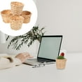 thumbnail image 3 of Khaki Woven Baskets for Table Centerpiece 10Pcs 3.5X3.5X3In, 3 of 6
