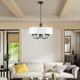 thumbnail image 6 of 42985-04 Livex Lighting Brookdale - 5 Light Pendant In Transitional Style-16.5 Inches Tall and 23 Inches Wide-Black Finish    -Traditional, 6 of 10