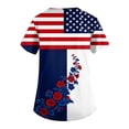 thumbnail image 4 of 4th Of July Scrub Tops for Women Summer Short Sleeve V Neck Scrub Tops Shirt Patriot Tee Usa Flag Nurse Shirts, 4 of 4