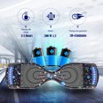thumbnail image 3 of HOVERSTAR Bluetooth Hoverboard, LBW12A Color cromado o monopatín eléctrico de piel impresa con ruedas intermitentes LED, 3 of 5
