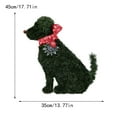 thumbnail image 3 of Christmas Puppy & Cat Shaped Wreath with Red Bow, Cute Dog Wreath with Snowflake Sign Ornament, Xmas Pet Wreath for Front Door Holiday Year Round Full Green Doggy Wreaths Garden Home Party Decor, 3 of 5
