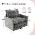 thumbnail image 7 of Swivel Barrel Chair - 360° Rotating Accent Chair with Memory Foam, Chenille Upholstery & Side Pockets, 300lbs Capacity Mid-Century Modern Armchair for Living Room/Bedroom, Beige, 7 of 7