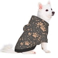 thumbnail image 2 of Fotbe Animal Paw Print Small Dog Sweater Hoodies Pet Grey Hooded Soft Fleece Sweatshirts with Pocket Fall Winter Puppy Cat Sweaters Warm Clothes-XX-Large, 2 of 7
