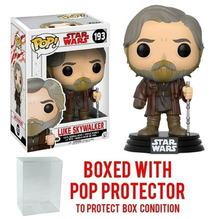 Skywalker Vinyl - Funko Pop! Star Wars: The Last Jedi - Luke Skywalker #193 Vinyl Figure (Bundled with Pop BOX PROTECTOR CASE), Bundled Plastic Box Protector with the collector in mind.., By Pop Protector