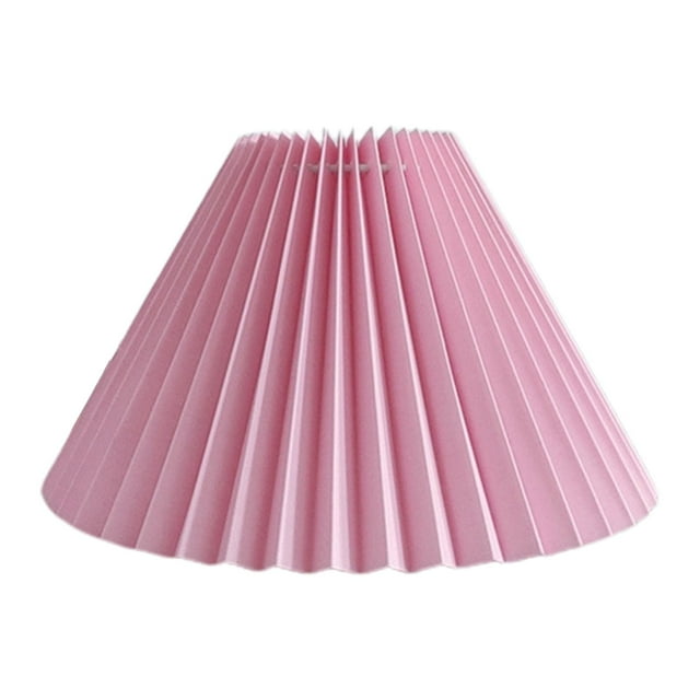 Pantalla de lámpara de escritorio a prueba de polvo pantalla plisada creativa de moda para café hogar rosa Rosado jinwen Pantalla de lámpara de pliegues