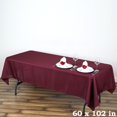 thumbnail image 4 of Linentablecloth Mantel Rectangular De Poliéster De 60 X 102 Pulgadas, Color Burdeos, 4 of 5