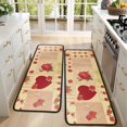 thumbnail image 4 of Kitchen Rugs Sets Of 2,Pioneer Flower Floral Print Pattern Anti Fatigue Kitchen Mat Rugs Non Slip Washable,Decorative Kitchen Floor Mats for Kitchen,Sink,Laundry,17"x47"+17"x47", 4 of 5