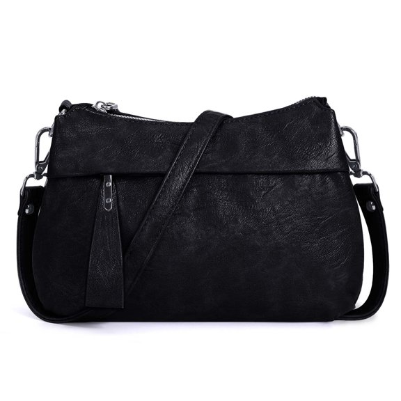 HAWEE Genuine Leather Purse for Women Hobo Bag Trendy Crossbody Bag and Shoulder Bag with 2 Straps