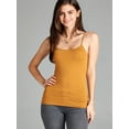 thumbnail image 4 of Emmalise Women's Basic Short Camisole Adjustable Strap Layering Cami Tank Top (3Pk Black, Dark Mustard, Olive, Large), 4 of 5