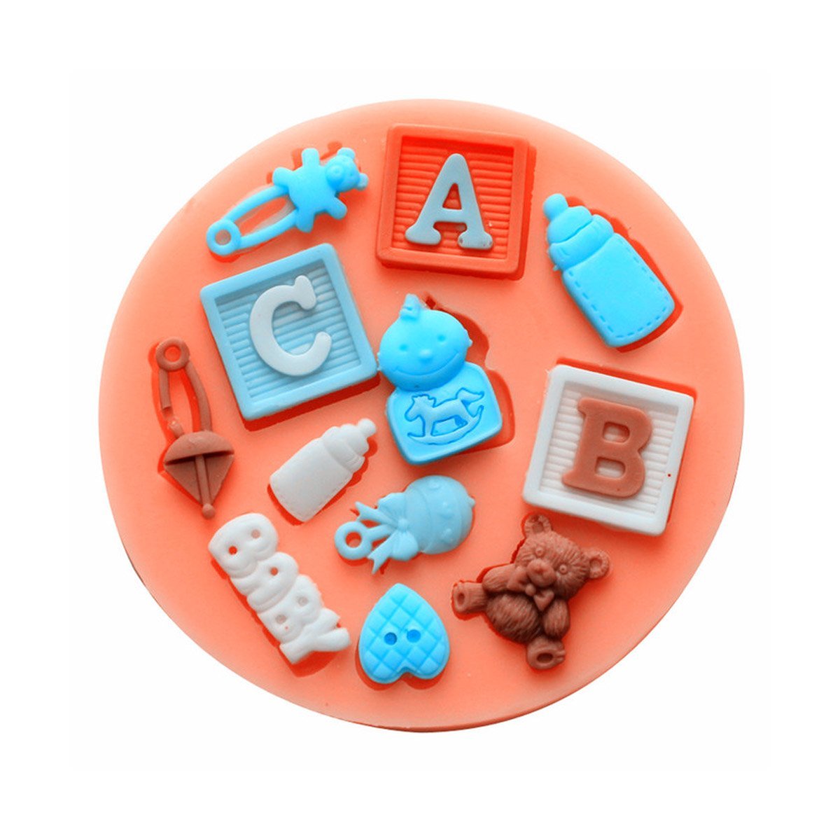 Sugarcraft Chocolate Molds Cake Mould Baby Shower Fondant Topper Baby Clothes Mold Silicone Candy Chocolate Home Garden