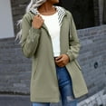 thumbnail image 2 of Vinsonshop Womens Rain Jacket Womens Rain Jacket with Hood Windbreaker Jacket Women Hiking Jacket Women Raincoats for Women with Hood Rain Coat Women's Raincoats Green L, 2 of 5