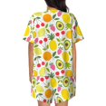 thumbnail image 3 of Picia Avocado And Pineapple Pajamas Sets for Women Soft Short-Sleeved Pjs with Lounge Shorts Two Piece Sleepwear-Small, 3 of 9