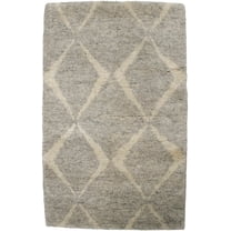 Greige Geometric Modern 2X3 Moroccan Style Oriental Rug