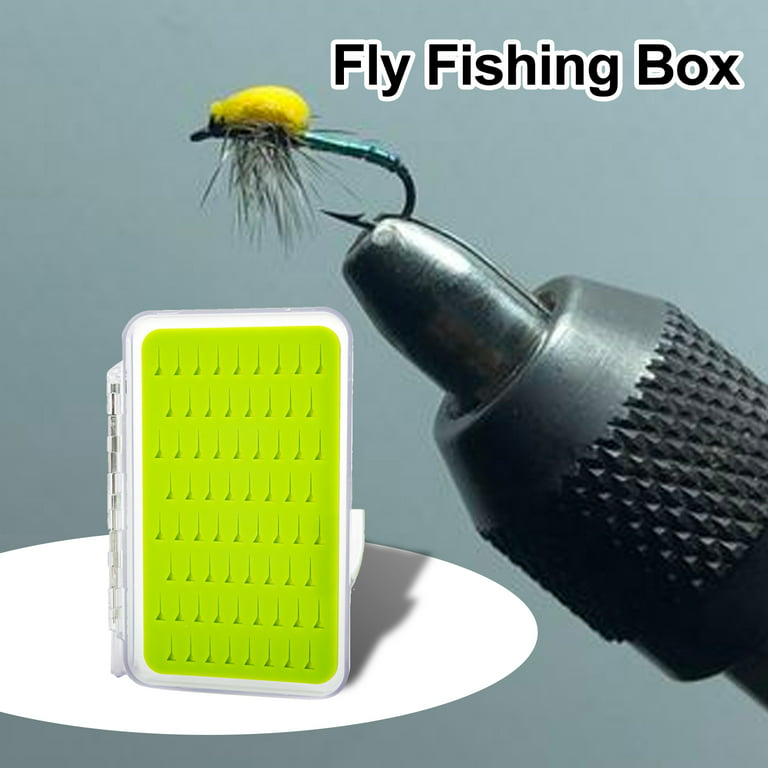 UDIYO Fly Fishing Box Portable Impact Resistant Waterproof Lightweight Good  Seal Transparent Lid Thickened Wear-resistant Fly Fishing Tackle Box Fishing  Accessories 