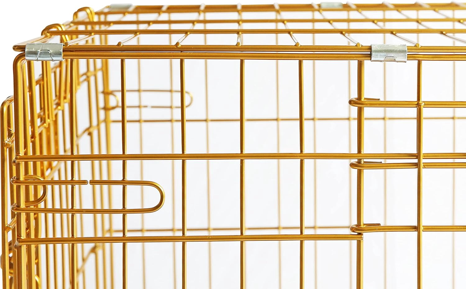 Homey Pet 42 Inch Dog Crates for Large Dogs, Copper Gold Metal Wire Dog Cage, XL Dog Kennel Indoor with Removable Floor Grid, Pull-Out Tray, Double Doors