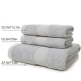 thumbnail image 3 of Wehilion Bath Towels set,3 Piece Towel Set,Towels set Grey,Soft,Fluffy,Absorbent ,1 Bath Towel,1 Hand Towel ,1 Wash Towel - 100% Combed Cotton Quick Drying Highly Absorbent Thick Bathroom Towels, 3 of 5