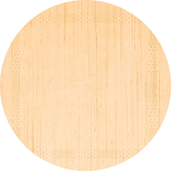 Ahgly Company Indoor Round Solid Orange Modern Area Rugs, 4' Round