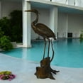 thumbnail image 2 of Nifao Great Blue Heron Perched Outdoor Fountain Statue, Bronze Garden Water Feature Sculpture for Patio & Yard – Garden Outdoor Decor Sculpture, 22"L x 21"W x 49"H, 2 of 13