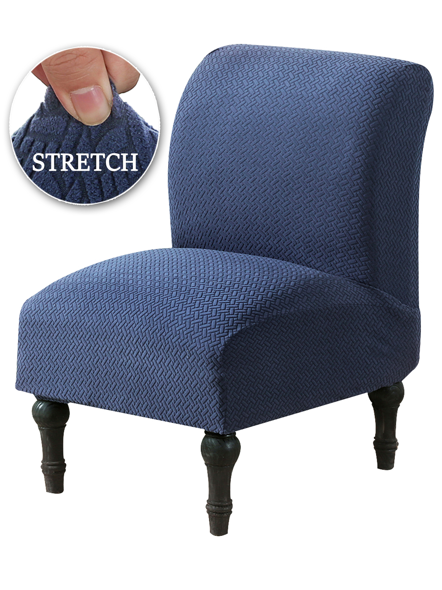 KBOOK Armless Accent Chair Cover Slipcover Jacquard Large Size Accent