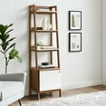 thumbnail image 6 of Modway Bixby 21" Modern MDF Wood Storage Bookshelf in Walnut/White, 6 of 6