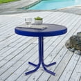 thumbnail image 2 of Northlight 22" Outdoor Retro Tulip Steel Side Table, Blue, 2 of 4
