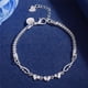 thumbnail image 1 of Fiudx Pulsera Love Link, Elegante Diseño de Cadena Pequeña, Joyería Antioxidante, Longitud Ajustable, Ideal para Uso Diario y Fiestas, Regalo para Ella, 20 Cm, 1 of 3
