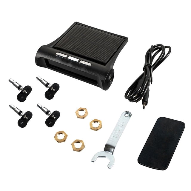 Sistema de Monitoreo de de Neumáticos de Neumáticos Solares Indicador + 4 Sensores Zulema Sistema de monitoreo de presión de llantas