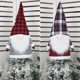 thumbnail image 4 of 1 Uds. Artículos de decoración navideña de rejilla negra y roja, árbol viejo del bosque, estrella superior, muñeco sin rostro creativo, sombrero para árbol de Navidad, artículos de decoración para el, 4 of 5