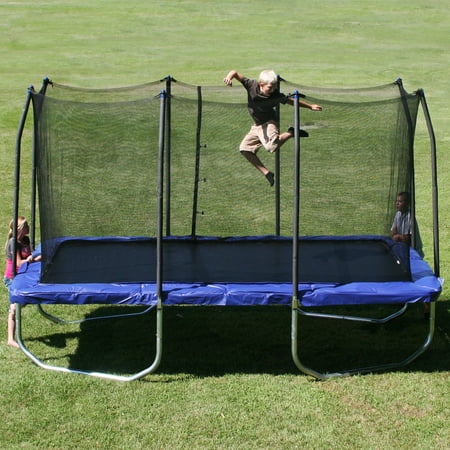 Skywalker Trampolines 15 ft. Rectangular Trampoline with Enclosure - Blue