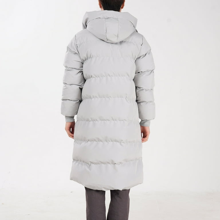 Long Winter Puffer Coats For Men With Hood Winter Warm Stand