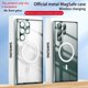 thumbnail image 2 of Single Sided Magnetic Metal PC Backplane Enclosure For Samsung Galaxy S24 S23 S22 Ultra S21 S23FE Magsafe With lens Protection, 2 of 5