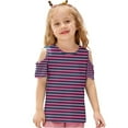 thumbnail image 4 of Zpanxa T-Shirts pour Tout-Petites Fille Imprimé Décontracté Manches Courtes Col Rond Haut Mode avec Coton 5-6 Ans, 4 of 7