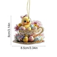thumbnail image 2 of Tyidzon Easter Bunny Decorations Hanging 2D Flat Acrylic Ornaments, Happy Easter Ornaments for Home Holiday Indoor Party Decor, 2 of 6