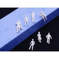 thumbnail image 1 of facefd 100pcs Plastic Light Grey Model Train People Figures Scale TT (1 to 100), 1 of 9