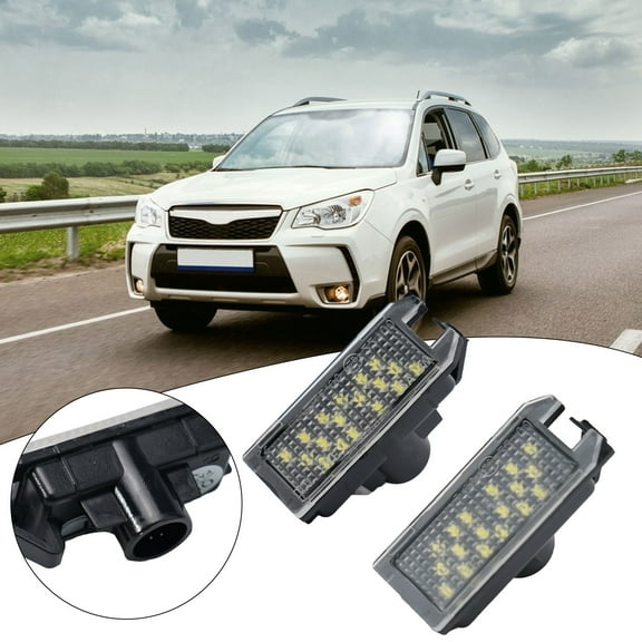 2Pcs LED License Plate Light Assembly for Fiat 500 2007-2019, Rear Number Plate Lights