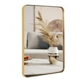 thumbnail image 2 of ANDY STAR Miroir Mural Rectangulaire Cadre en Métal 24 x 36 Pouces, Or, 2 of 6