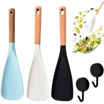 Yippzo Cooking Spoonula, Multi Cooking Spoon for Nonstick Cookwares, Kitchen 3 In 1 Spatula Spoons Silicone Heat Resistant for Mixing, Scoop, Scrape