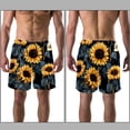 thumbnail image 3 of luoweisi Men's Beach Shorts Quick Dry Swim Trunks with Mesh Lining Sunflower Skull M, 3 of 5
