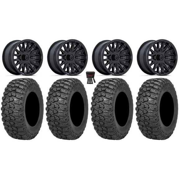 MSA Creed 14" Wheels Black 30" Trail Saw 2.0 Tires Kawasaki Teryx Mule