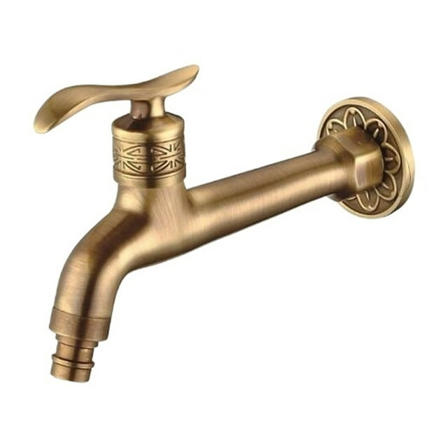 Antique Brass Bibcock, Outdoor Faucet, Brass Decorative Garden Tap/washing Machine Water Mixer Tap Free Shipping ,Versatile Functionality
