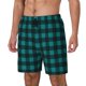 thumbnail image 1 of Balery Teal On Black Plaid Bañador para hombre, shorts de playa de secado rápido con entrepierna y forro de compresión-3X-Large, 1 of 6