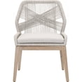 thumbnail image 3 of Dining Chair with Woven Rope Back, Set of 2,Brown and Gray- Saltoro Sherpi, 3 of 6
