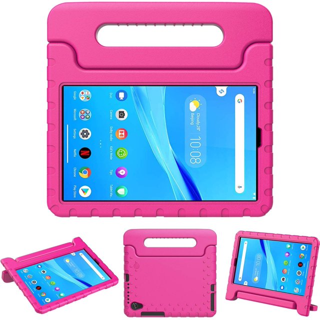 Funda para Lenovo M8 2da, 3a y 4ta gen Agarradera Rosa