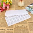 White Plastic 24 Compartments Watercolor Paint Painting Tray Mixing