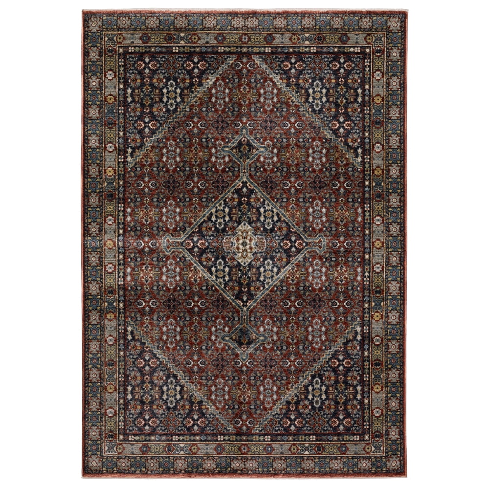 Oriental Weavers Eliana Area Rug - ELI06-3'3" x 5' - in Red/Multi - Vintage Inspired, Stain Resistant, Family and Pet Friendly, Entrway, Bedroom Rug